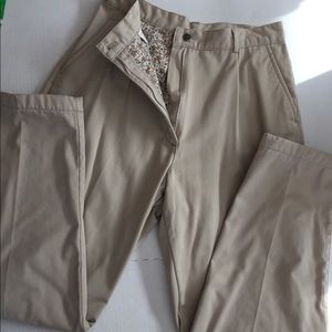 NWOT  LL Bean Flannel Insulated Pants Tan 12R